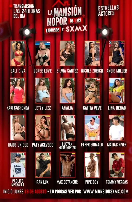 "La Mansión Sexmex", primer reality show XXX en Latinoamérica