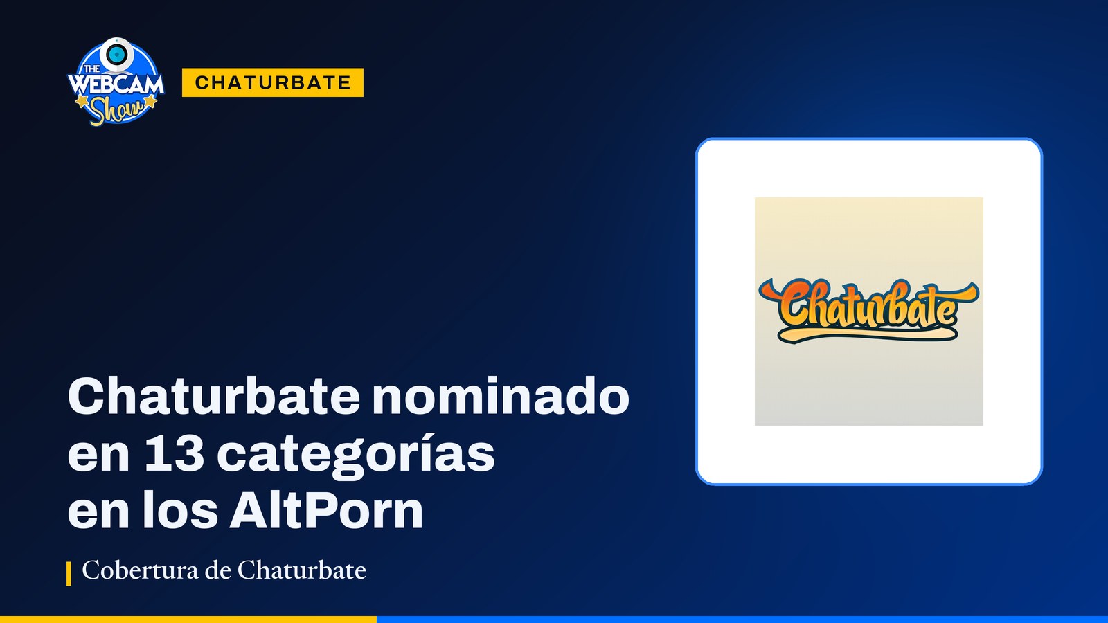 Chaturbate nominado en 13 categorías en los AltPorn